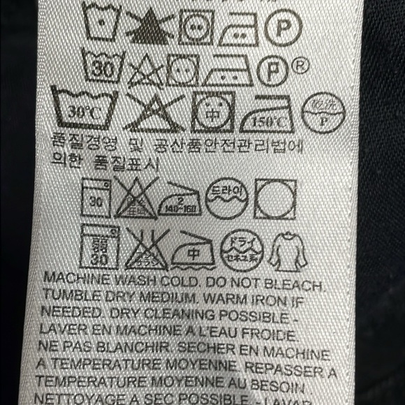 Levi’s 525 Perfect Waist Straight Leg Black Wash Denim Jeans Flap Pockets 14M - Picture 14 of 16